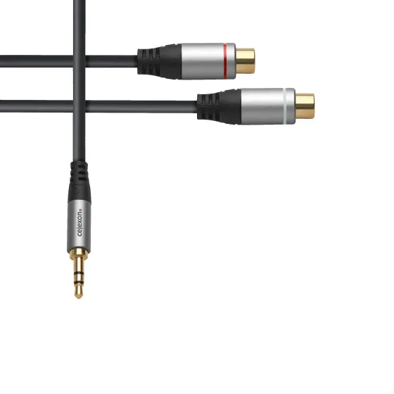 Adaptateur audio stéréo jack 3,5mm vers 2x RCA M/F celexon PRO 0,25 m
