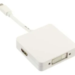 Adaptateur InLine Mini DisplayPort vers HDMI/DVI/DisplayPort, blanc