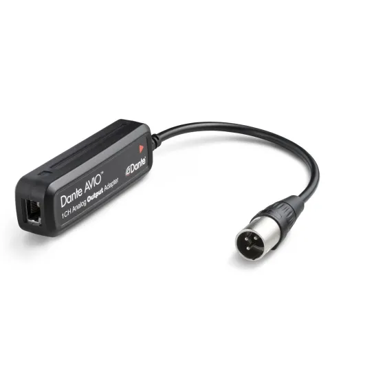 Audinate Dante AVIO Adaptateur de sortie analogique XLR Module E/S (1 canal de sortie analogique), Plug and play