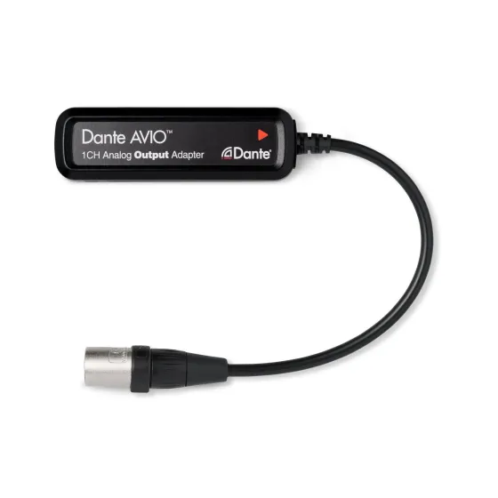 Audinate Dante AVIO Adaptateur de sortie analogique XLR Module E/S (1 canal de sortie analogique), Plug and play