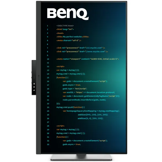BenQ RD320U moniteur de programmation 4K 32 pouces avec rétroéclairage pour les développeurs professionnels