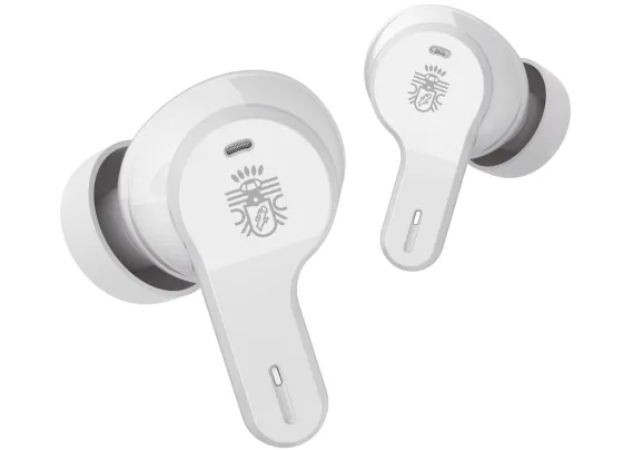 Block Bods écouteurs intra-auriculaires Bluetooth avec une autonomie de lecture pouvant atteindre 9 heures, couleur blanche