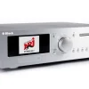 Block CVR-200 Récepteur stéréo Blu-ray avec 2 sorties audio 100 W pour le streaming et la lecture vidéo, couleur argent diamant