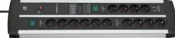 brennenstuhl Premium-Protect-Line Multiprise pour gaming 14 prises avec protection contre les surtensions et fonction de recharge USB