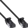 Câble ethernet Cat.8.1 InLine patch slim, U/FTP, TPE sans halogène, noir, 2m