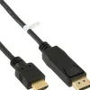 Câble InLine DisplayPort vers HDMI, noir - 0,5 m