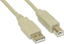 Câble InLine USB 2.0, Type A - Type B, beige, 1,8m