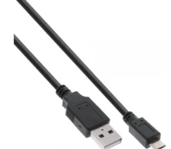 Câble Micro-USB 2.0 InLine, câble de charge rapide, USB-A mâle à Micro-B mâle, noir, 0,5m