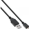Câble Micro-USB 2.0 InLine, câble de charge rapide, USB-A mâle à Micro-B mâle, noir, 1,5m