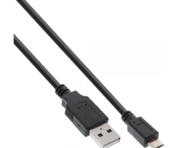 Câble Micro-USB 2.0 InLine, câble de charge rapide, USB-A mâle à Micro-B mâle, noir, 1,5m