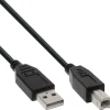 Câble USB 2.0 InLine, A vers B, noir, 2m