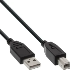Câble USB 2.0 InLine, A vers B, noir, 1m