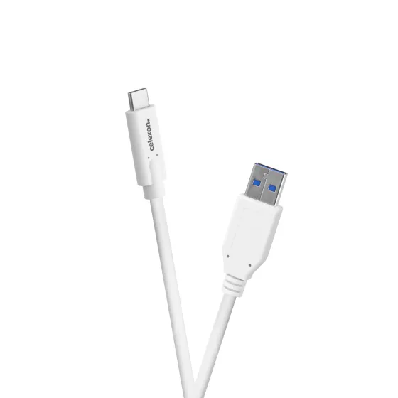 Câble USB-C vers USB-A celexon - USB 3.2 Gen 2x1 0,5m, blanc