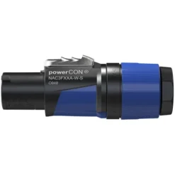 Connecteur d'alimentation Neutrik NAC3FXXA-W-S powerCON® PowerIn, bleu
