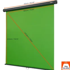 Écran à fond vert manuel celexon Chroma Key 200 x 190 cm