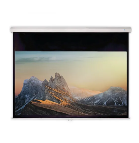 Écran de projection manuel DELUXX Advanced Slowmotion 170 x 95 cm - Blanc Mat Polaro