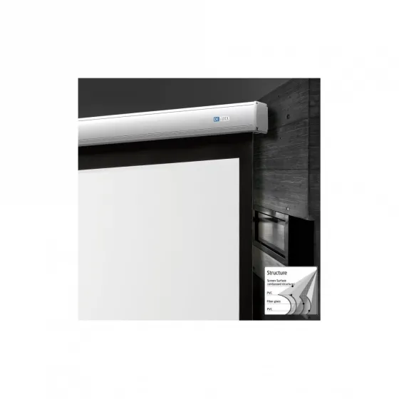 Écran de projection motorisé DELUXX Advanced Elegance 4:3 Blanc Mat Polaro 240 x 180, 118"