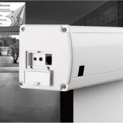 Écran de projection motorisé DELUXX Advanced Elegance PLUS 4:3 Blanc Mat Polaro 203 x 152, 100"