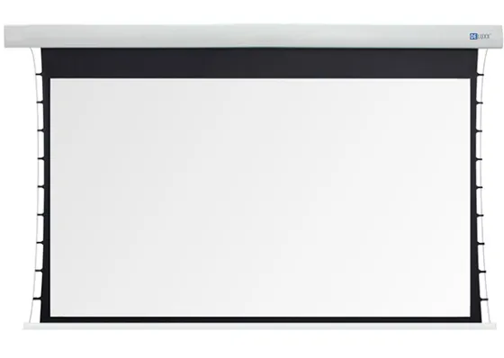 Écran de projection motorisé tensionné DELUXX Cinéma 177 x 99cm, 80''- 4k Pro Fibre MWHT