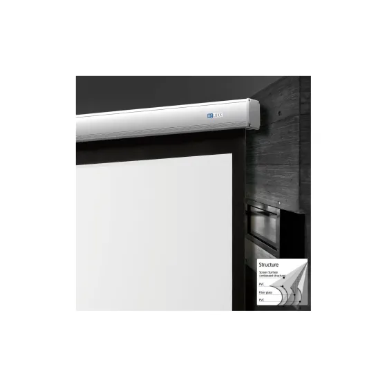 Écran de projection motorisé DELUXX Advanced Elegance 16:9 Blanc Mat Polaro 294 x 165 cm, 133"