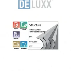 Écran de projection pour table DELUXX Expert Portable Blanc Mat Polaro 102 x 76