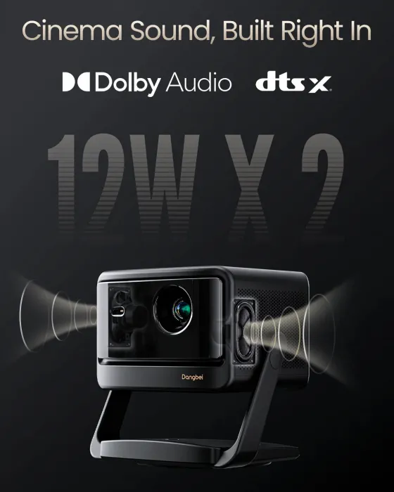 Dangbei MP1 Pro Smart Projector Vidéoprojecteur, 3840 x 2160 4K UHD, 2000 Lumen