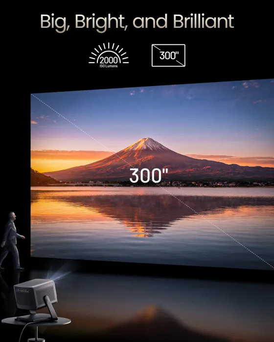 Dangbei MP1 Pro Smart Projector Vidéoprojecteur, 3840 x 2160 4K UHD, 2000 Lumen