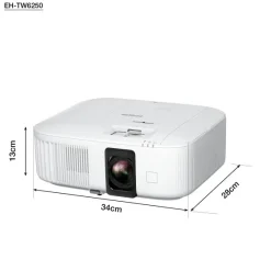 Epson EH-TW6250 Vidéoprojecteur, 3840 x 2160 4K UHD, 2800 Lumen