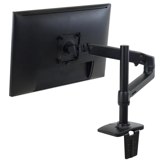 Ergotron Bras pour écran LX avec colonne haute, support de table | Taille de l'écran : 34 pouces | noir mat