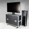 Flightcase Casetec avec élévateur électrique (support d'écran inclus) pour écran Display de 70"-75" | Capacité de charge : 100 kg