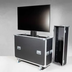 Flightcase Casetec avec élévateur électrique (support d'écran inclus) pour écran Display de 60"-65" | Capacité de charge : 60 kg