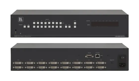 Grille de Commutation DVI Kramer VS-88HDCPxl Compatible HDCP 8x8