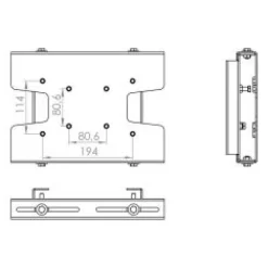 Hagor Adaptateur de support en T pour les séries PLD et HA DH