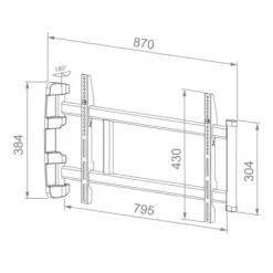 Hagor BL Swingmount L - Support mural pivotant à 180° pour écrans de 32-70
