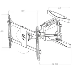 Hagor BrackIT L HD Support mural inclinable et pivotant pour 32 - 55
