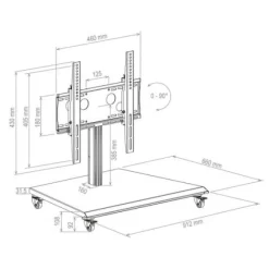 Hagor BrackIT Stand Low Tilt système de support mobile pour moniteur de prévisualisation - 32