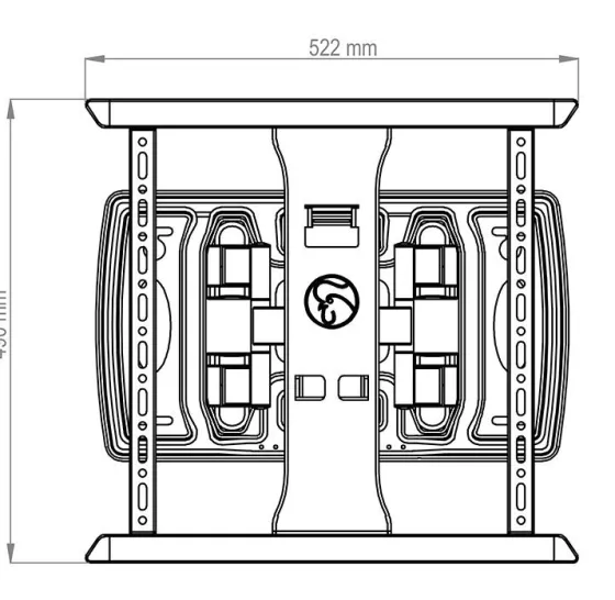Hagor BrackIT TnT - Support mural ultra-plat, inclinable et pivotant | 40 à 65" | max. VESA 400x400 | Capacité de charge 40kg