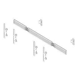 Hagor comPROnents® Menuboard Support mural pour 2 écrans 46-65