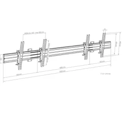 Hagor comPROnents® Menuboard Support mural pour 2 écrans 46-65