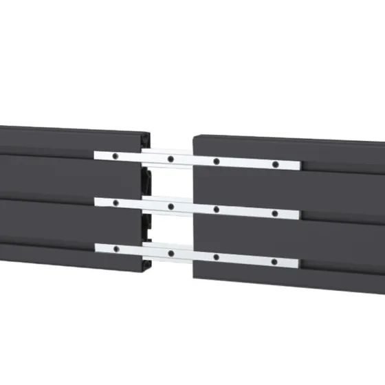 Hagor comPROnents® Rails en aluminium 500mm avec connecteur pour fixer le rail suivant