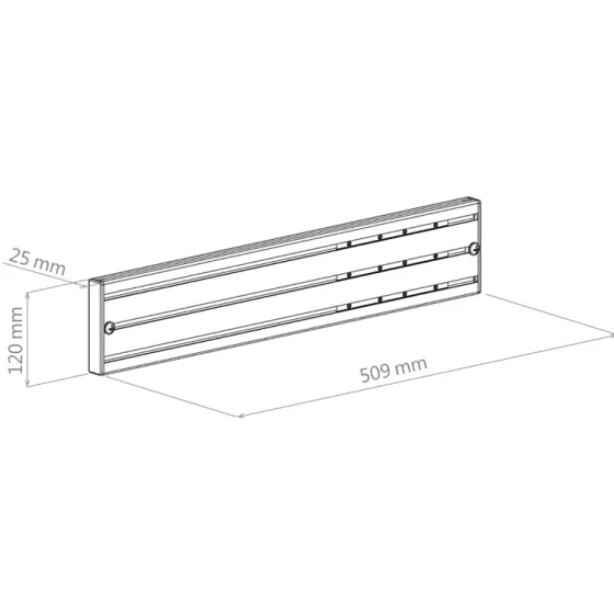 Hagor comPROnents® Rails en aluminium 500mm avec connecteur pour fixer le rail suivant