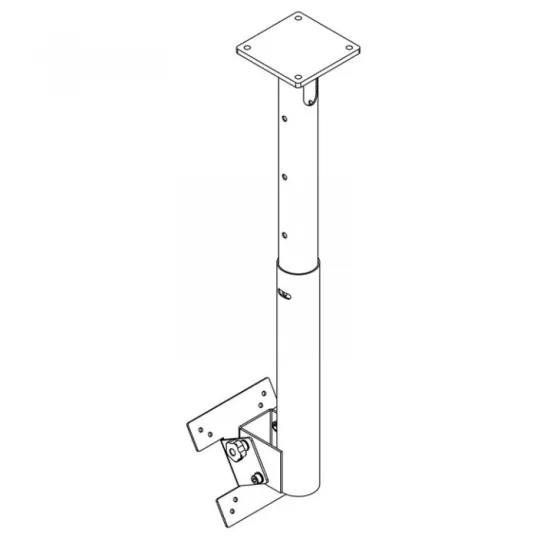 Hagor HA DH 400 - 700 S - Support plafond pour écran simple - 32-50" | max. VESA 400x400 | longueur 400 - 700mm