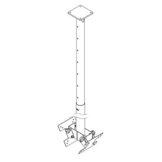 Hagor HA DH Duo L - Support plafond dos-à-dos pour écran - 55-75" | max. VESA 2x800x600 | longueur 900 - 1600mm