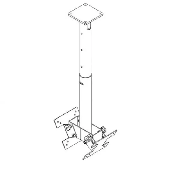 Hagor HA DH Duo S - Support plafond dos-à-dos pour écran - 32-50" | max. VESA 2x400x400 | longueur 400 - 700mm