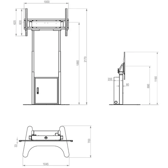 Hagor HP Twin Lift FS-B système de levage autonome, à réglage électrique de la hauteur