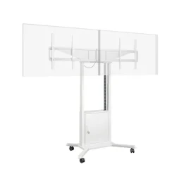 Hagor HP Twin Lift M-DW système de levage mobile, électrique et motorisé, réglable en hauteur, pour deux écrans placés côte à côte (side-by-side)