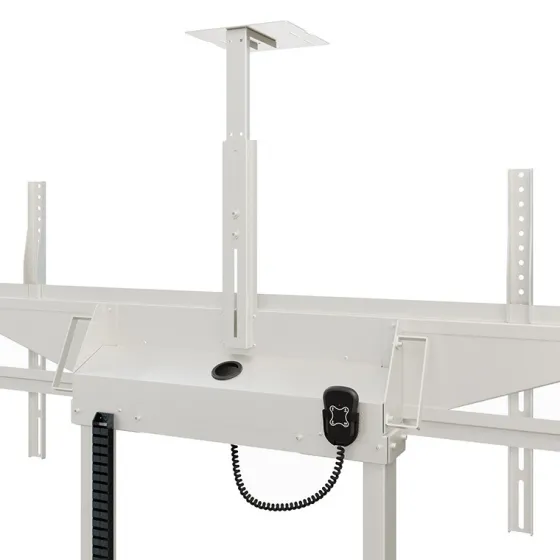 Hagor HP Twin Lift M-DW système de levage mobile, électrique et motorisé, réglable en hauteur, pour deux écrans placés côte à côte (side-by-side)