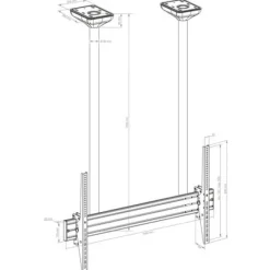 Hagor PLD Single HD - Support plafond pour charges lourdes - 75-100