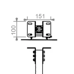 Hagor PLD Support de plafond simple 49 - 65