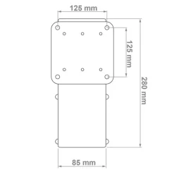 Hagor PLW adaptateur pour colonne - support inclinable pour adaptation aux colonnes